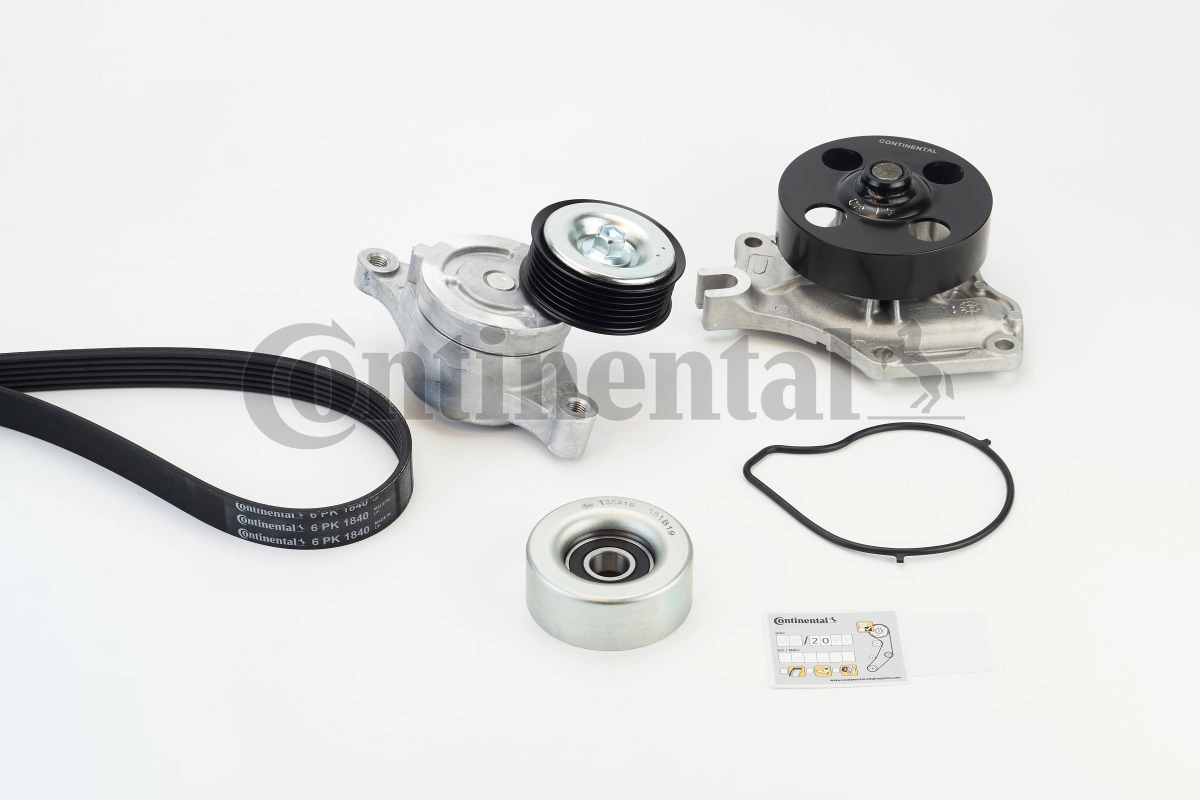 Water Pump + V-ribbed Belt Kit